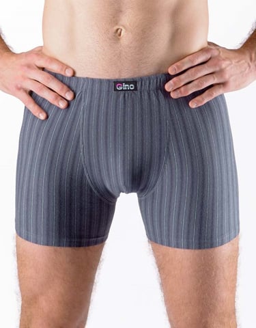 Pásnké boxerky s delší nohavičou GINO 74169P tm. šedá aqua XL/XXL